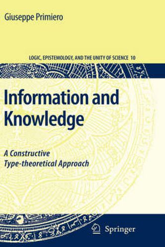 Cover image for Information and Knowledge: A Constructive Type-theoretical Approach