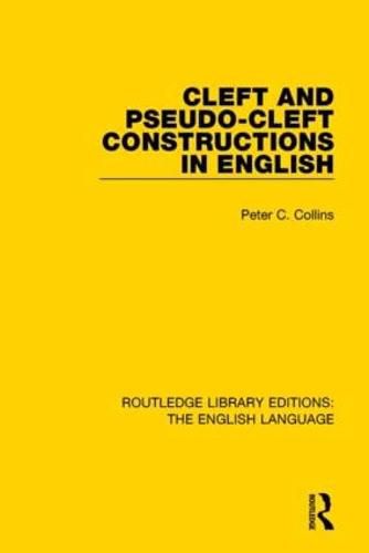 Cover image for Cleft and Pseudo-Cleft Constructions in English