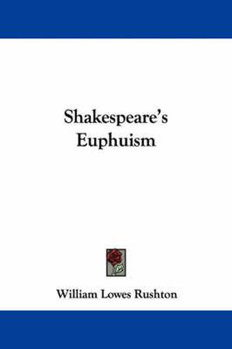 Cover image for Shakespeare's Euphuism