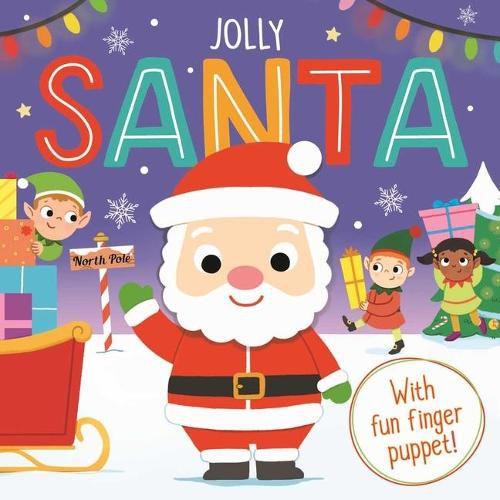 Cover image for Jolly Santa: Finger Puppet Board Book