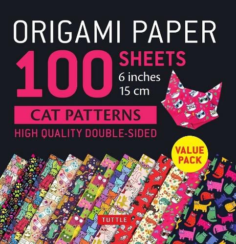 Cover image for Origami Paper 100 sheets Cat Patterns 6 (15 cm)