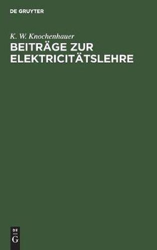 Cover image for Beitrage zur Elektricitatslehre