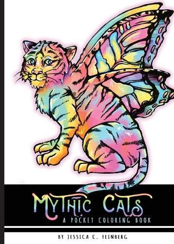 Cover image for Mythic Cats Pocket Coloring Book