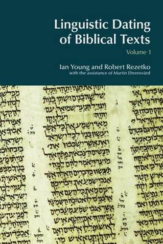 Cover image for Linguistic Dating of Biblical Texts: An Introduction to Approaches and Problems