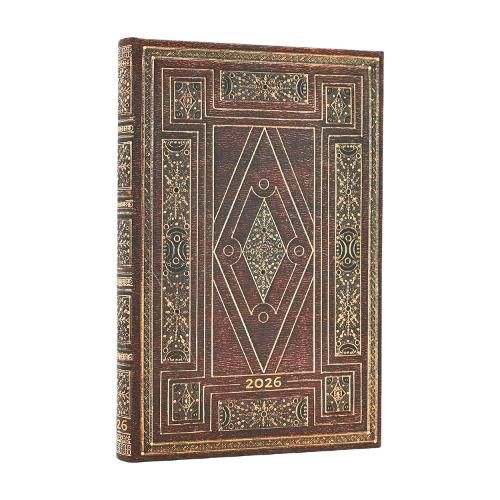 Cover image for 2026 First Folio (Shakespeare's Library) Mini 12-month Horizontal Hardcover Flexi Dayplanner 2026 (Elastic Band Closure)
