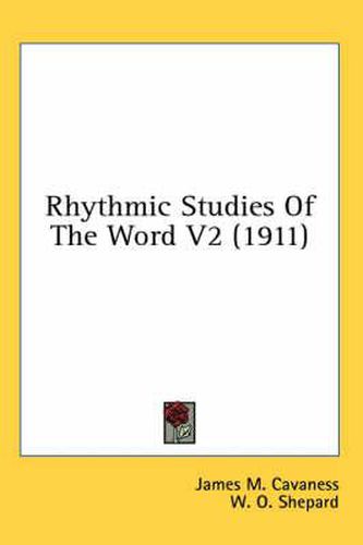 Cover image for Rhythmic Studies of the Word V2 (1911)