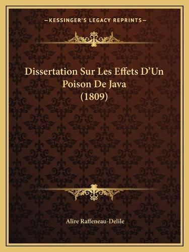 Dissertation Sur Les Effets D'Un Poison de Java (1809)