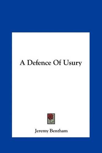 Cover image for A Defence of Usury