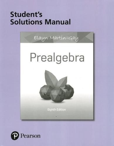 Cover image for Student Solutions Manual for Prealgebra