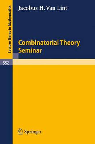 Cover image for Combinatorial Theory Seminar Eindhoven University of Technology
