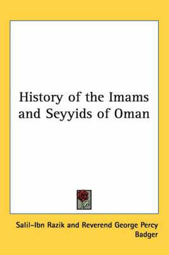 History of the Imams and Seyyids of Oman