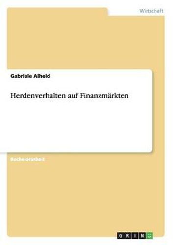 Cover image for Herdenverhalten auf Finanzmarkten