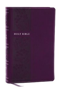 Cover image for NKJV Personal Size Large Print Bible with 43,000 Cross References, Purple Leathersoft, Red Letter, Comfort Print