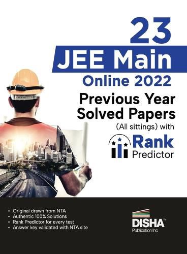 Cover image for 23 JEE Main Online 2022 Previous Year Solved Papers (All sittings) with Rank Predictor