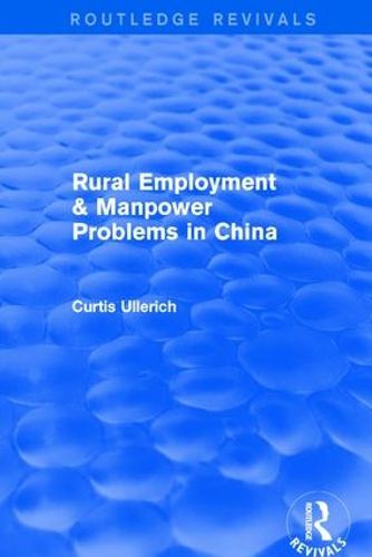Cover image for Rural Employment & manpower problems in China