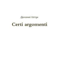 Cover image for Certi argomenti