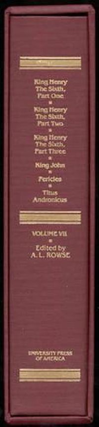 Cover image for The Contemporary Shakespeare: King Henry VI, Part One, King Henry VI, Part Two, King Henry VI, Part Three, King John, Pericles, Titus Andronicus