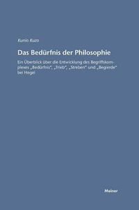 Cover image for Das Bedurfnis der Philosophie