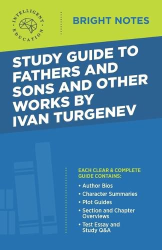 Cover image for Study Guide to Fathers and Sons and Other Works by Ivan Turgenev