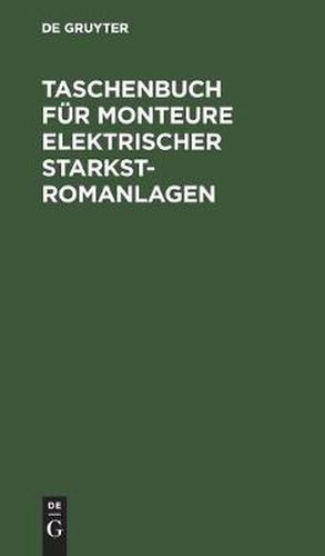 Cover image for Taschenbuch Fur Monteure Elektrischer Starkstromanlagen