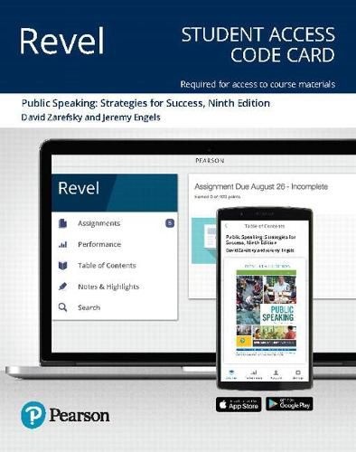 Revel for Public Speaking: Strategies for Success -- Access Card