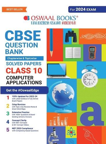 Cover image for Oswaal CBSE Class 10 Computer Application Question Bank (2024 Exam)