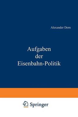 Cover image for Aufgaben Der Eisenbahn - Politik