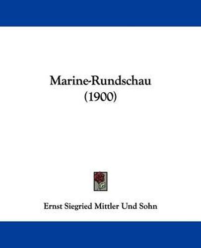 Cover image for Marine-Rundschau (1900)