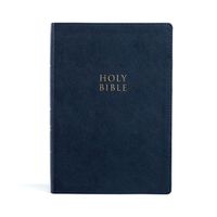 Cover image for CSB Super Giant Print Reference Bible, Navy LeatherTouch