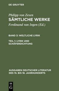 Cover image for Lyrik Und Schaferdichtung