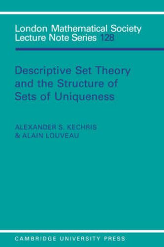 Cover image for Descriptive Set Theory and the Structure of Sets of Uniqueness