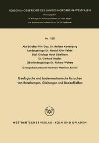 Cover image for Geologische Und Bodenmechanische Ursachen Von Rutschungen, Gleitungen Und Bodenfliessen