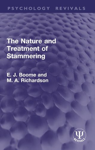 Cover image for The Nature and Treatment of Stammering