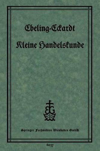 Cover image for Kleine Handelskunde