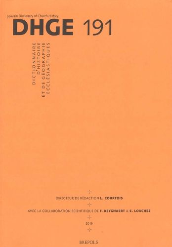 Cover image for Dictionnaire Dhistoire Et de Geographie Ecclesiastiques - Fascicule 191