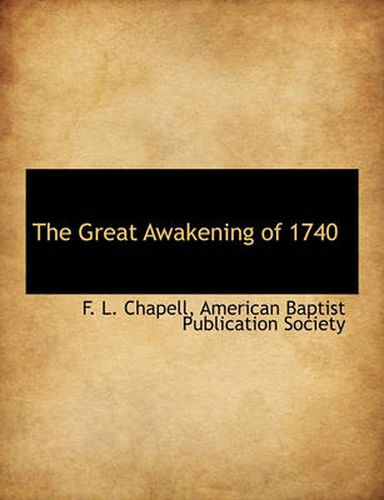 Cover image for The Great Awakening of 1740