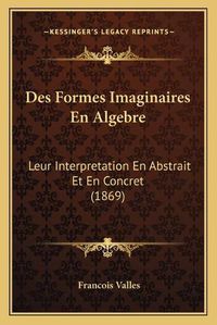 Cover image for Des Formes Imaginaires En Algebre: Leur Interpretation En Abstrait Et En Concret (1869)