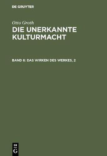 Cover image for Das Wirken des Werkes, 2