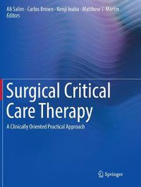 Cover image for Surgical Critical Care Therapy: A Clinically Oriented Practical Approach