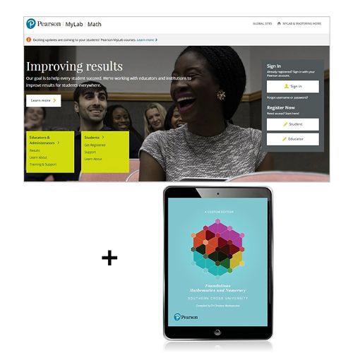 Cover image for Foundations: Mathematics and Numeracy (Custom Edition eBook) + MyLab Math