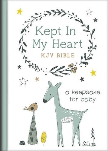 Cover image for Kept in My Heart KJV Bible [Hazel Woodland]: A Keepsake for Baby