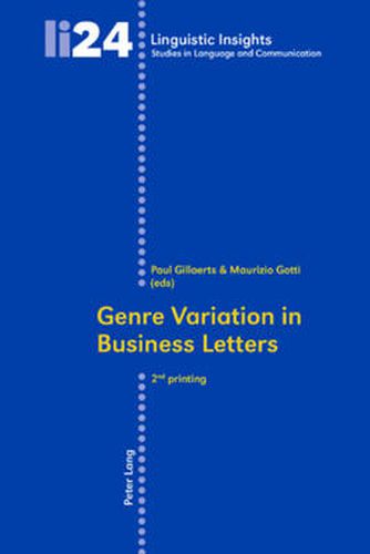 Cover image for Genre Variation in Business Letters