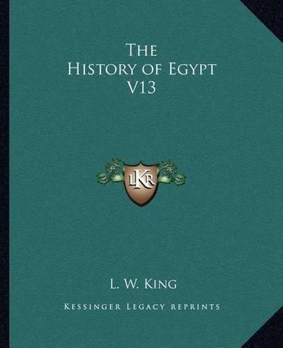 Cover image for The History of Egypt V13