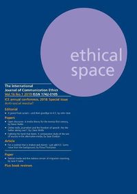 Cover image for Ethical Space Vol.16 Issue 1