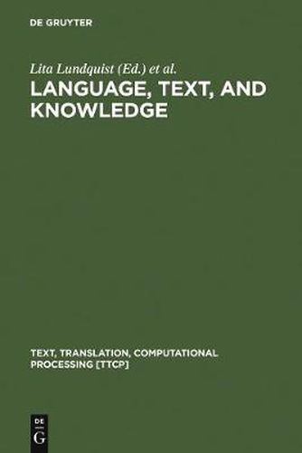 Cover image for Language, Text, and Knowledge: Mental Models of Expert Communication