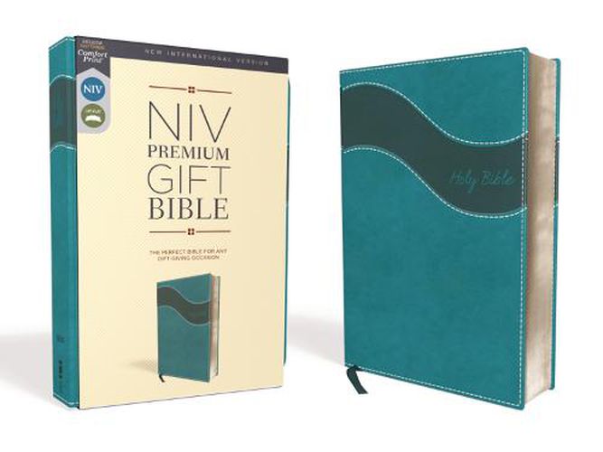 Cover image for NIV, Premium Gift Bible, Leathersoft, Teal, Red Letter, Comfort Print: The Perfect Bible for Any Gift-Giving Occasion