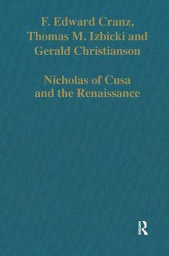 Cover image for Nicholas of Cusa and the Renaissance