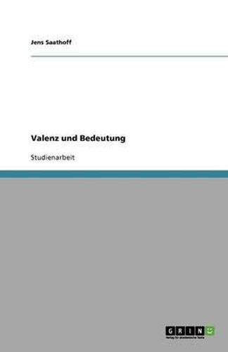 Cover image for Valenz und Bedeutung