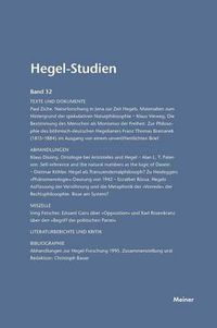 Cover image for Hegel-Studien / Hegel-Studien Band 32 (1997)