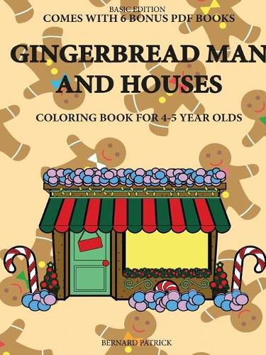 Cover image for Coloring Book for 4-5 Year Olds (Gingerbread Man and Houses)